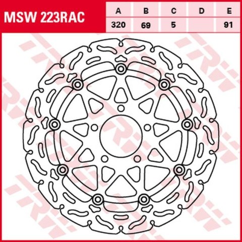 TRW LUCAS ZF TARCZA HAMULCOWA PRZÓD SUZUKI GSX-R 600 97-03, 750 96-03, 1000