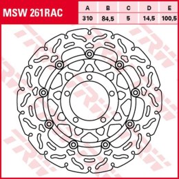TRW LUCAS ZF TARCZA HAMULCOWA PRZÓD TRIUMPH DAYTONA 600 03-04, SPEED FOUR 0