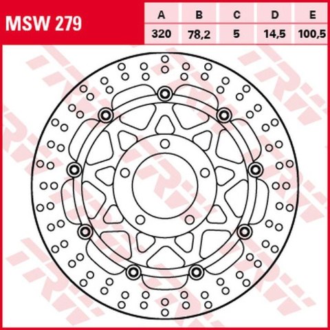 TRW LUCAS ZF TARCZA HAMULCOWA PRZÓD TRIUMPH DAYTONA/SPEED TRIPLE 955 02-06,