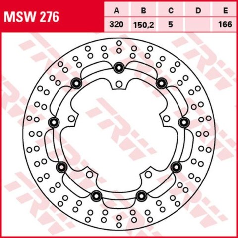 TRW LUCAS ZF TARCZA HAMULCOWA PRZÓD TRIUMPH SPEED 1050 15-16, TRIPLE 08-, S