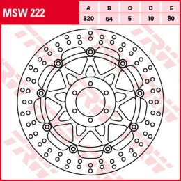 TRW LUCAS ZF TARCZA HAMULCOWA PRZÓD YAMAHA YZF 750R/SP 93-98, FZR 1000 GENE