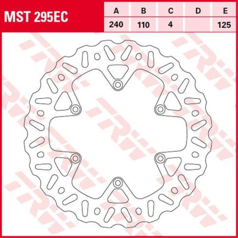 TRW LUCAS ZF TARCZA HAMULCOWA TYŁ BETA RR 250/300/350 13-, 390/430/480 15-,