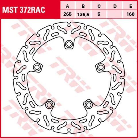 TRW LUCAS ZF TARCZA HAMULCOWA TYŁ BMW F 650/800GS/ADV 08-F 700GS 13-, 800R