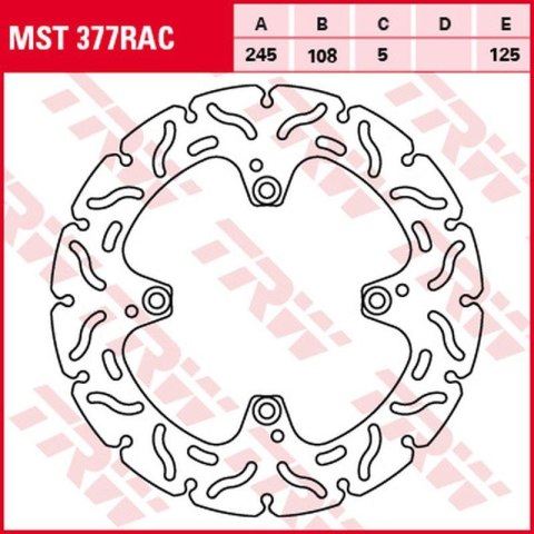 TRW LUCAS ZF TARCZA HAMULCOWA TYŁ DUCATI HYPERMOTARD 796 10-12, MONSTER 800