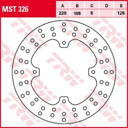 TRW LUCAS ZF TARCZA HAMULCOWA TYŁ HONDA XL 250R BAJA 88-91, NX 500/650 DOMI