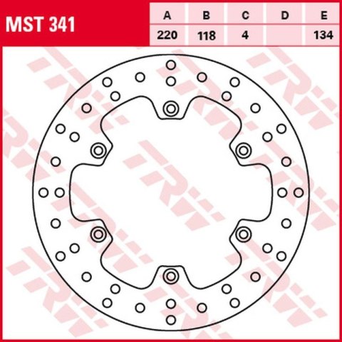 TRW LUCAS ZF TARCZA HAMULCOWA TYŁ KAWASAKI KLX 400R 03-06, SUZUKI DR 125SM