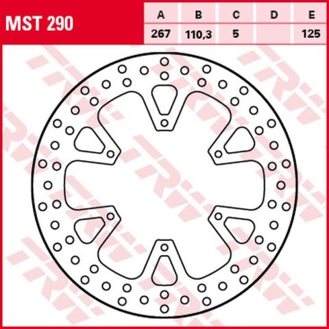 TRW LUCAS ZF TARCZA HAMULCOWA TYŁ KTM 1050 ADV 15-16, 1090 ADV/R 17-19, 119