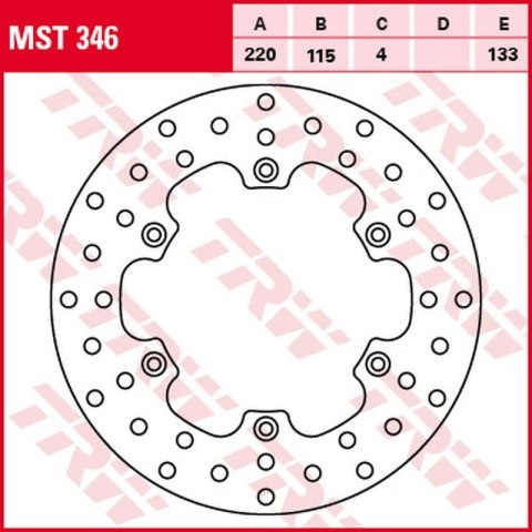 TRW LUCAS ZF TARCZA HAMULCOWA TYŁ YAMAHA DT 125R 91-06, 125X 05-06, TDR 125
