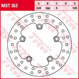 TRW LUCAS ZF TARCZA HAMULCOWA TYŁ YAMAHA YZF R6 03-, MT-10 16-, R1 220X106X5MM NG903;NG903X