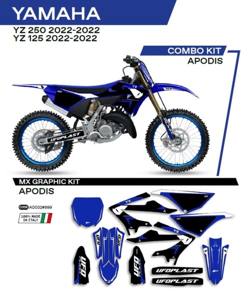 UFO KOMPLET NAKLEJEK YAMAHA YZ 125/250 '22 APODIS KOLOR OEM - UFO KOMPLET NAKLEJEK YAMAHA YZ 125/250 '22 APODIS KOLOR OEM -