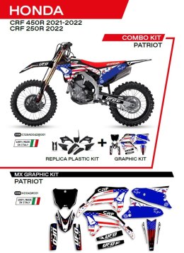 UFO KPL PLASTIKÓW HOKIT125001 PLUS NAKLEJEK HONDA CRF 250R 22; 450 21-22 W