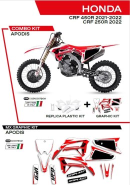 UFO KPL PLASTIKÓW HOKIT125041 PLUS NAKLEJEK HONDA CRF 250R 22; 450 21-22 W