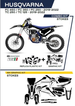 UFO KPL PLASTIKÓW HUKIT622001 PLUS NAKLEJEK HUSQVARNA TC 125/250 19-22; FC