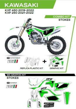 UFO KPL PLASTIKÓW KAKIT227047 PLUS NAKLEJEK KAWASAKI KXF 250 21-22; 450 19-