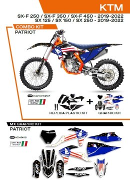 UFO KPL PLASTIKÓW KTKIT522001 PLUS NAKLEJEK KTM SX/SXF 125/150/250/350/450