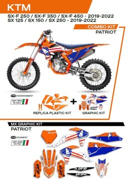 UFO KPL PLASTIKÓW KTKIT522127 PLUS NAKLEJEK KTM SX/SXF 125/150/250/350/450