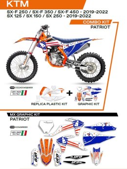 UFO KPL PLASTIKÓW KTKIT522999X PLUS NAKLEJEK KTM SX/SXF 125/150/250/350/450
