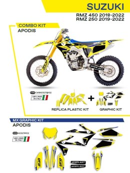 UFO KPL PLASTIKÓW SUKIT418102 PLUS NAKLEJEK SUZUKI RMZ 250 19-22; 450 18-22