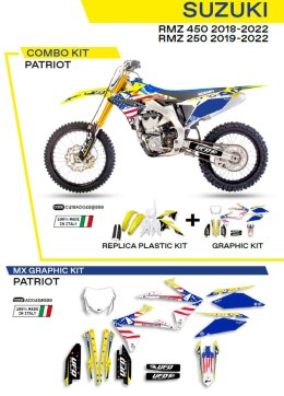 UFO KPL PLASTIKÓW SUKIT418999 PLUS NAKLEJEK SUZUKI RMZ 250 19-22; 450 18-22