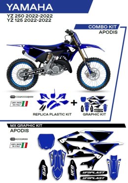 UFO KPL PLASTIKÓW YAKIT324999 PLUS NAKLEJEK YAMAHA YZ 125/250 22 W ZESTAWIE