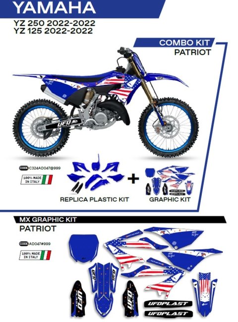UFO KPL PLASTIKÓW YAKIT324999 PLUS NAKLEJEK YAMAHA YZ 125/250 22 W ZESTAWIE