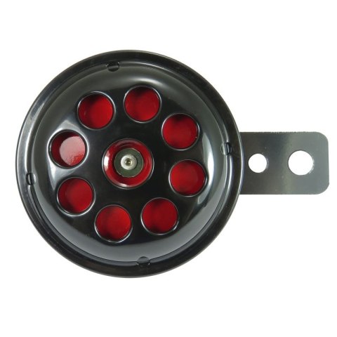 GAUSS 2023/06 KLAKSON SYGNAŁ DŹWIĘKOWY UNIWERSALNY BLACK-RED ŚREDNICA 70 MM