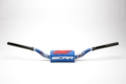 SCAR RACING KIEROWNICA 28,6MM MODEL RC BEND BLUE/BLACK GĄBKA BLUE/WHITE/RED