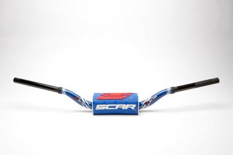 SCAR RACING KIEROWNICA 28,6MM MODEL RC BEND BLUE/BLACK GĄBKA BLUE/WHITE/RED