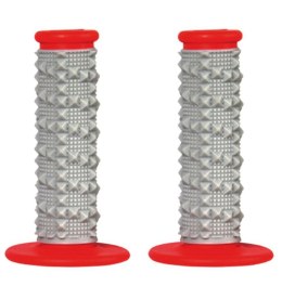 SCAR RACING MANETKI OFF-ROAD 22+25 MM Z WYPUSTKAMI DWUSKŁADNIKOWE SZARY/RED