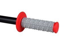 SCAR RACING MANETKI OFF-ROAD 22+25 MM Z WYPUSTKAMI DWUSKŁADNIKOWE SZARY/RED