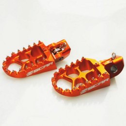 SCAR RACING PODNÓŻKI ALUMINIOWE EVO KTM SX / SXF / EXC KOLOR POMARAŃCZOWY