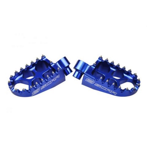 SCAR RACING PODNÓŻKI ALUMINIOWE EVO YAMAHA YZ / YZF / WR KOLOR NIEBIESKI