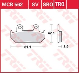 TRW LUCAS KLOCKI HAMULCOWE KH121 SINTER RACING HONDA CMX 450 86-89, CBR 600