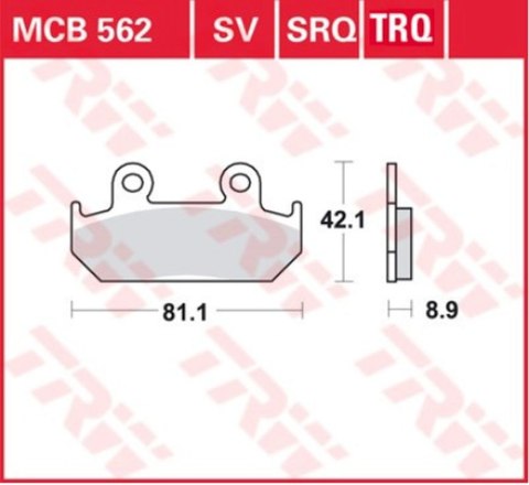 TRW LUCAS KLOCKI HAMULCOWE KH121 SINTER RACING HONDA CMX 450 86-89, CBR 600