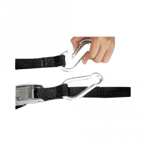 BOOSTER TIE DOWN SET PASY DO MOCOWANIA MOTOCYKLA Z KARABIŃCZYKIEM BOOST