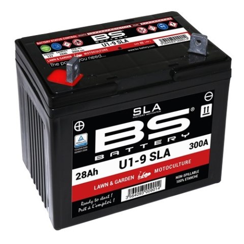 BS AKUMULATOR SLA U1-9 12V 28AH 195X125X176 BEZOBSŁUGOWY ZALANY KOSIARKA