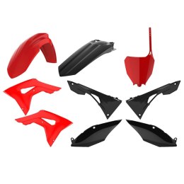 POLISPORT KOMPLET PLASTIKÓW HONDA CRF 250R 18-21; 450R 17-20 CZERWONO BLACK