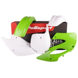 POLISPORT KPL PLASTIKÓW KAWASAKI KX 85/100/112 01-13 W ZESTAWIE TABLICA PRZ