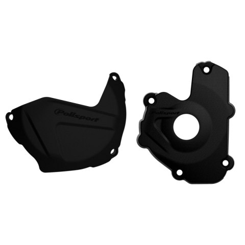 POLISPORT OSŁONY POKRYWY ALTERNATORA I SPRZĘGŁA KAWASKI KX 250F 13-16 BLACK