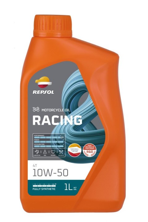 REPSOL OLEJ SILNIK 4T RACING 10W50 1L MA2 SYNTETYCZNY 12
