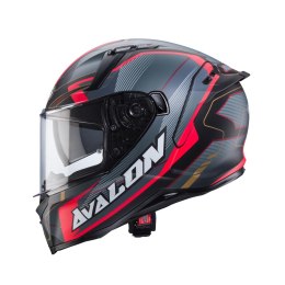 CABERG KASK INTEGRALNY AVALON X OPTIC UNI BLACK MAT/SZARY/RED ROZM M