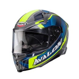 CABERG KASK INTEGRALNY AVALON X OPTIC SZARY MAT/BLUE/ŻÓŁTY FLUO ROZMIAR XL