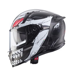 CABERG KASK INTEGRALNY AVALON X PUNK KOL. SZARY MAT/BIAŁY/CZERWONY ROZM L