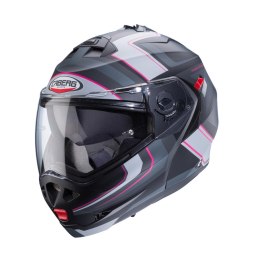 CABERG KASK SZCZĘKOWY FLIP-UP MODEL DUKE X BLACK MAT/FUKSJA/SZARY/SILVER S