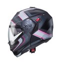 CABERG KASK SZCZĘKOWY FLIP-UP MODEL DUKE X BLACK MAT/FUKSJA/SZARY/SILVER S
