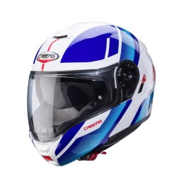 CABERG KASK SZCZĘKOWY FLIP-UP MODEL LEVO X MANTA BIAŁY/BLUE/RED ROZMIAR S