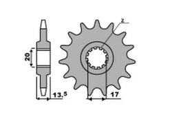 CHT ZĘBATKA PRZEDNIA 153 11 FANTIC 200/212/249 (ŁAŃC. 520)