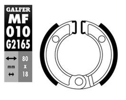 GALFER SZCZĘKI HAMULCOWE PRZÓD PEUGEOT STL2 50 80-