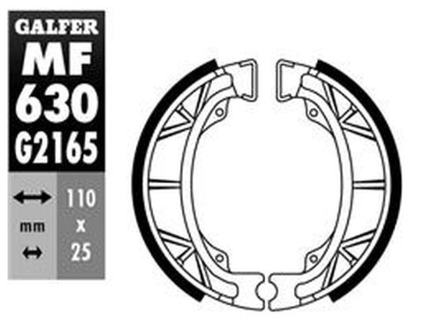 GALFER SZCZĘKI HAMULCOWE TYŁ APRILIO AMICO 50 90-95, GULLIVER 95-98, MOJITO