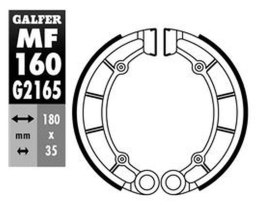 GALFER SZCZĘKI HAMULCOWE TYŁ KAWASAKI KDX 200 85-88, KH 500 76-, KX 125 84,